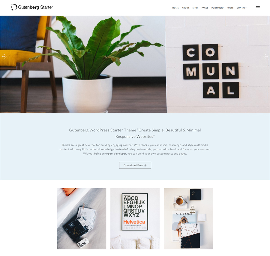 Gutenberg - Free Online Shop WordPress Theme