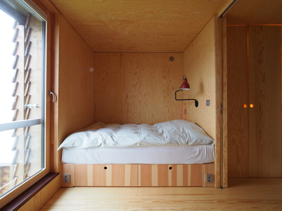 small wooden bedroom