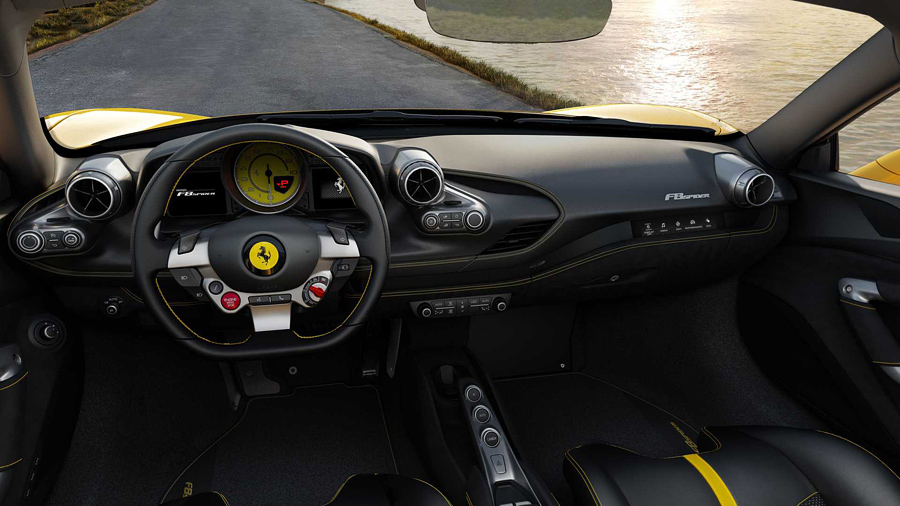 2020 ferrari f8 spider cockpit