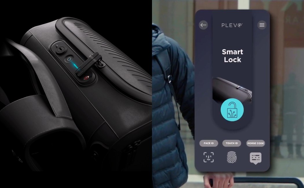 duffle bag with smart lock