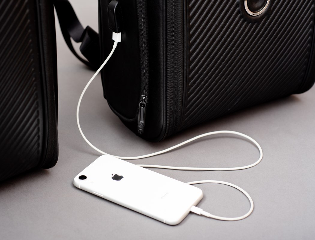 modern backpack with usb
