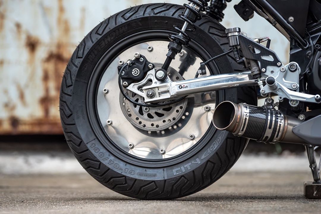custom retro motorcycle