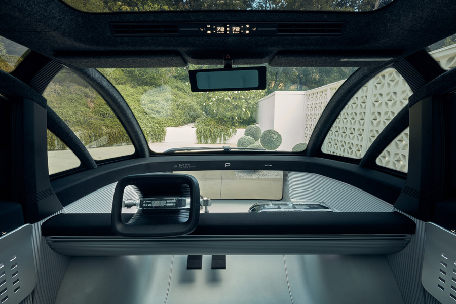 modern electric car cockpit
