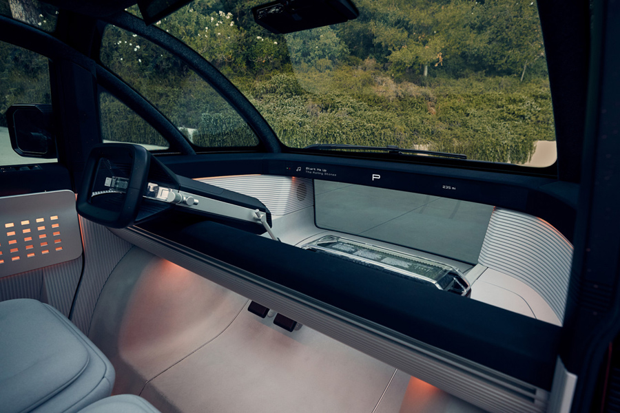 modern electric car interior design