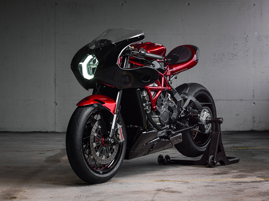 custom red bike