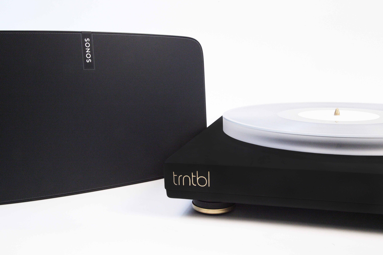 modern wireless vinyl record player