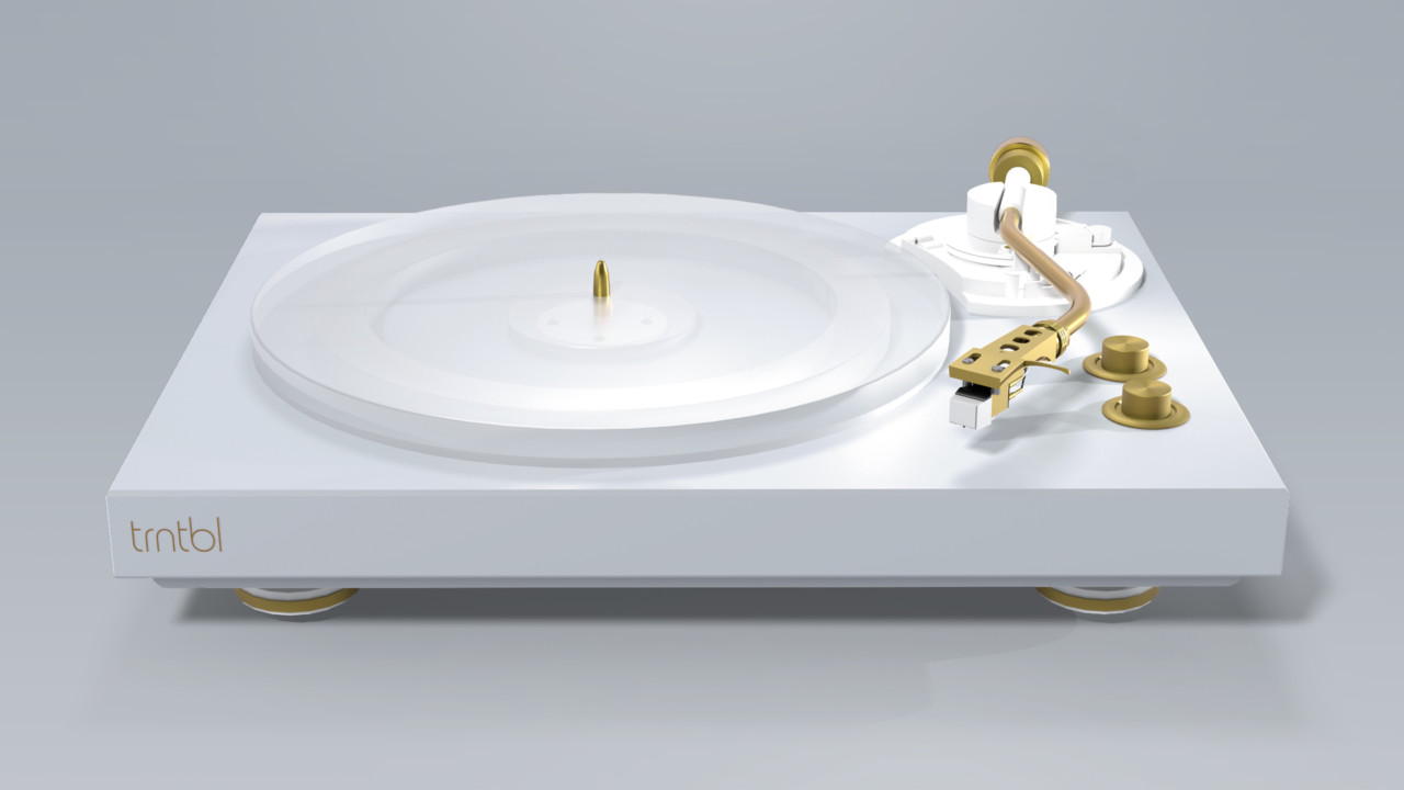 vinyl turntable white color