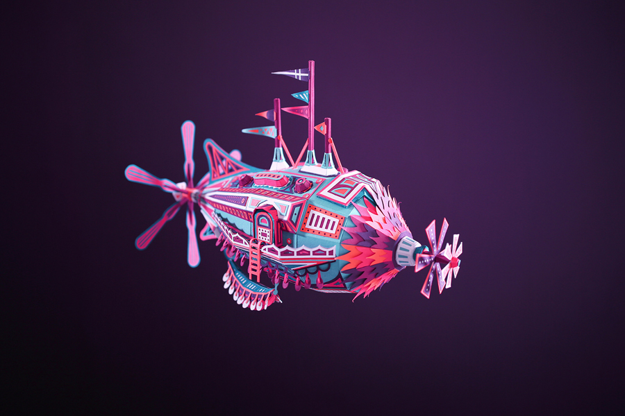 bright paper ships