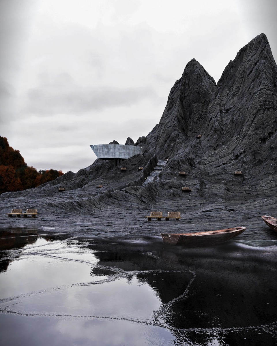 house on a cliff