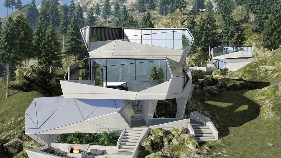 cliffside house