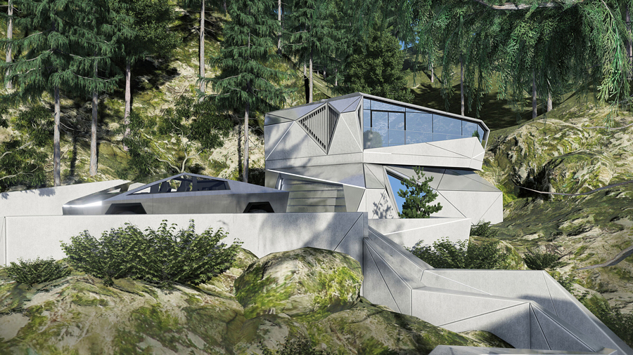 concrete villa