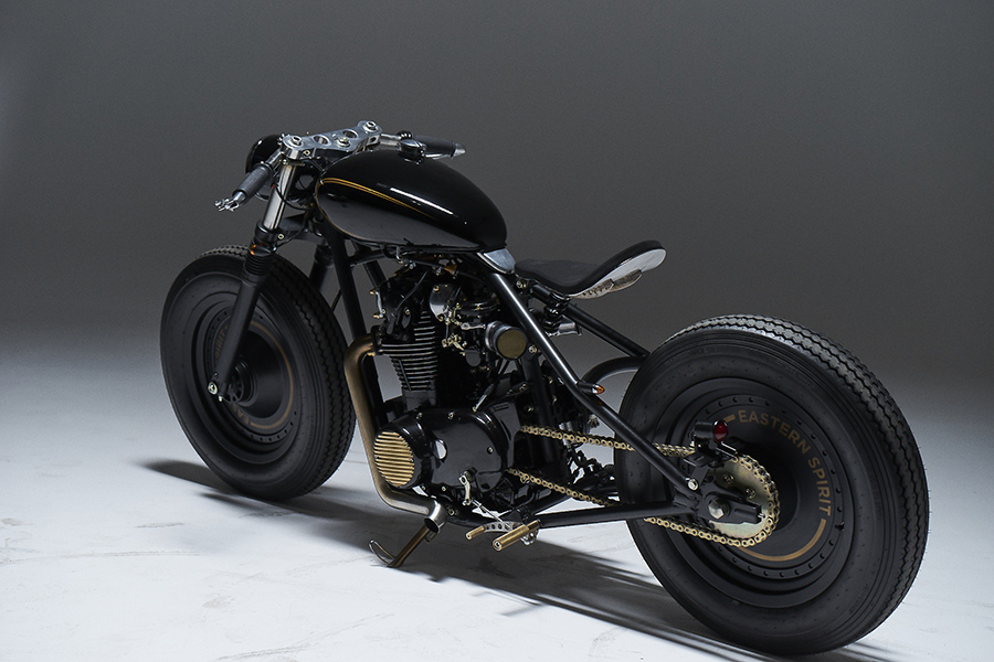 Custom Street Yamaha XS650 Bobber Black and Gold