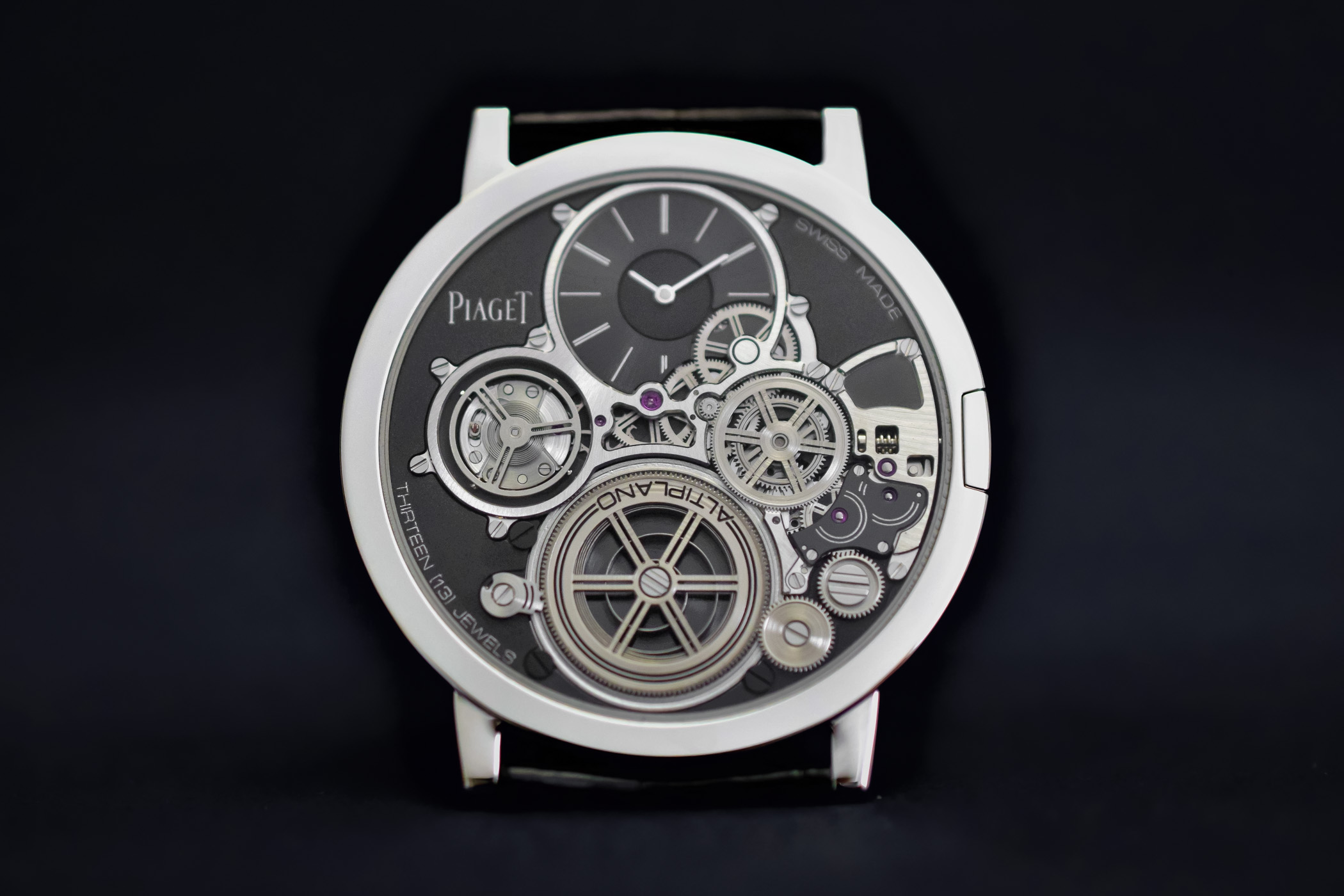 black ultra thin watches
