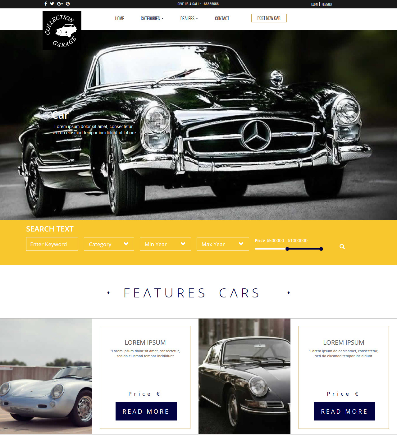 20 Best Free Car Website Templates And Themes For Car Sales Dealers Rental Car Auto Repair And More