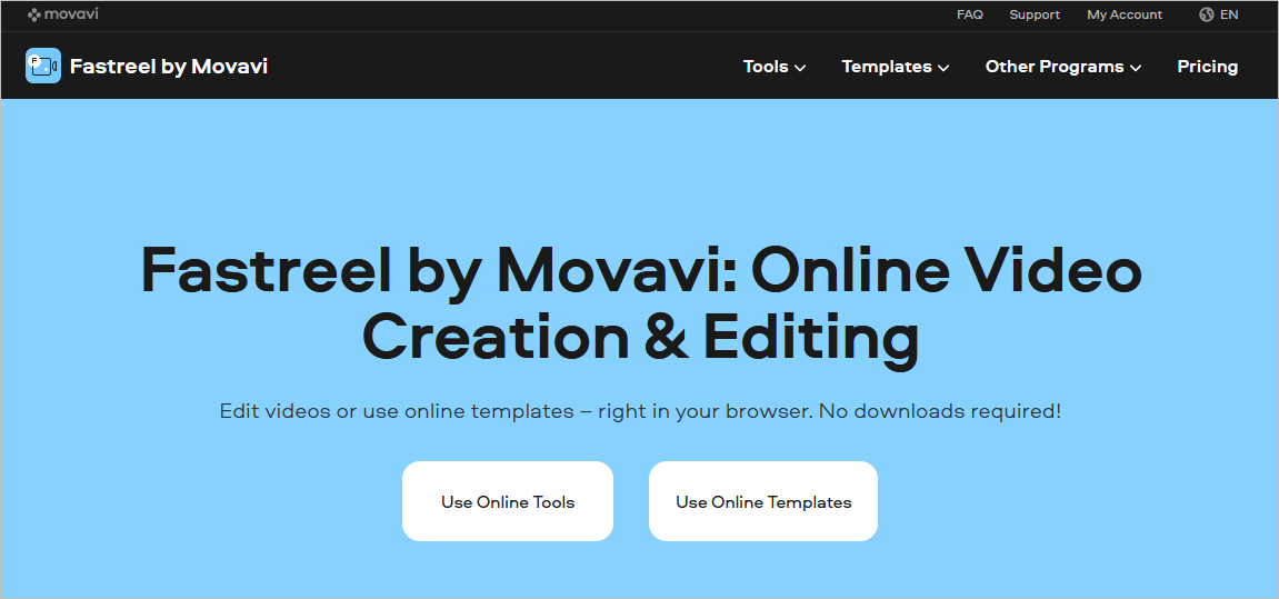 Fastreel by Movavi free online video maker