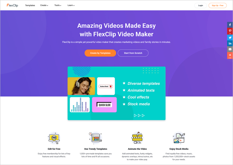 FlexClip free online video maker