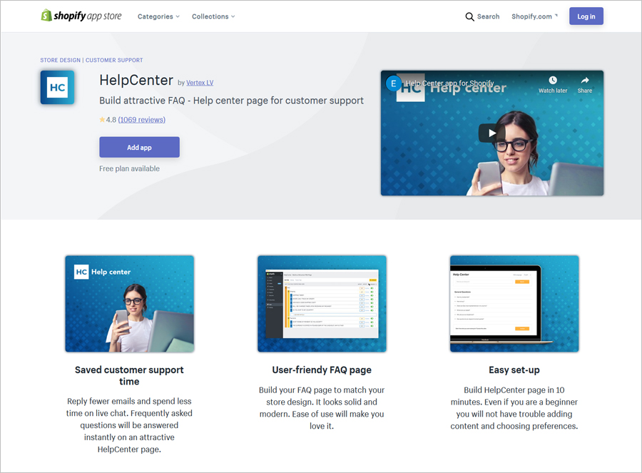 HelpCenter Shopify app