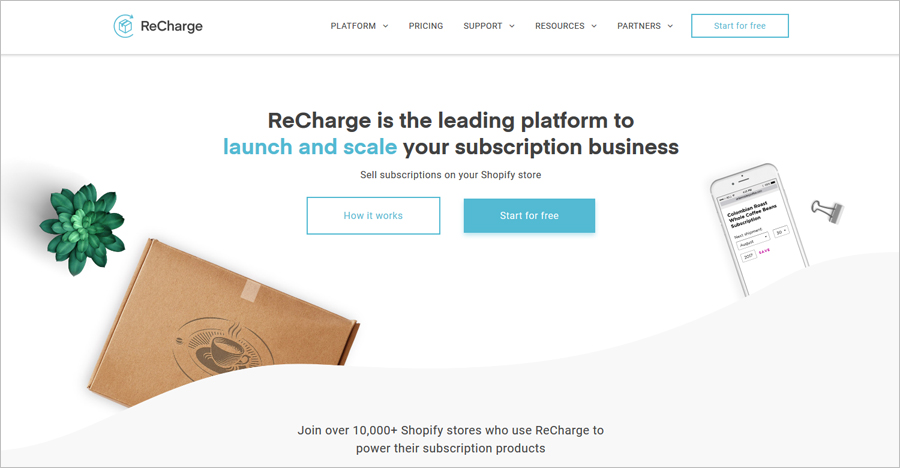 ReCharge Shopify app