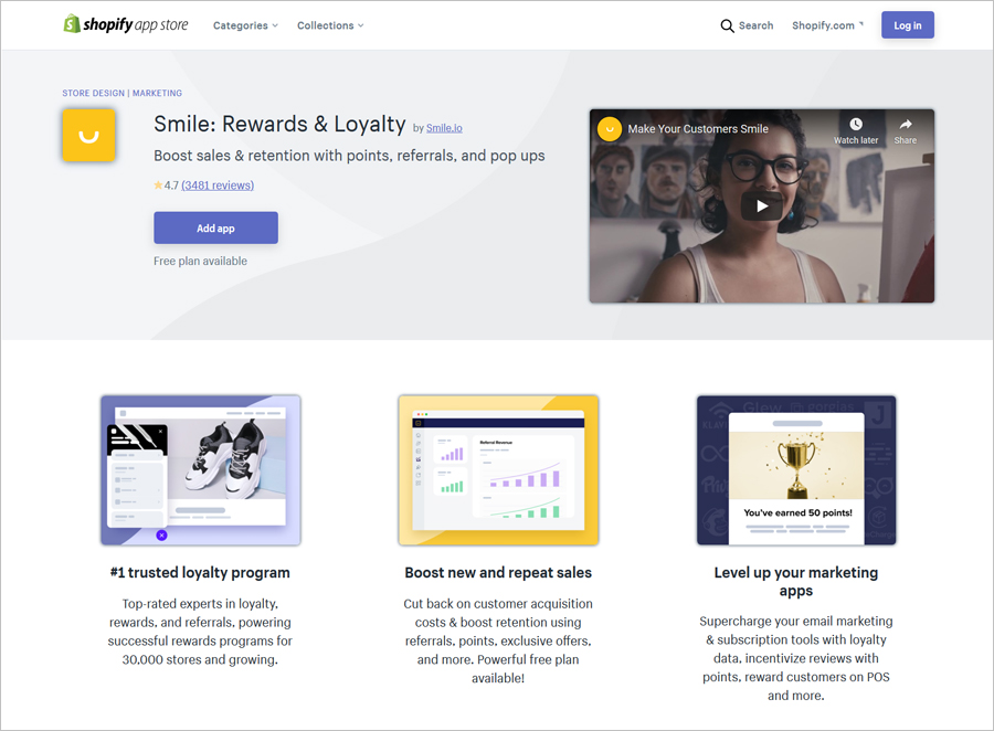 Smile Shopify app