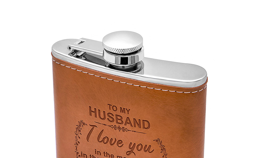 If he drinks strong alcohol - Personalized Flask Set