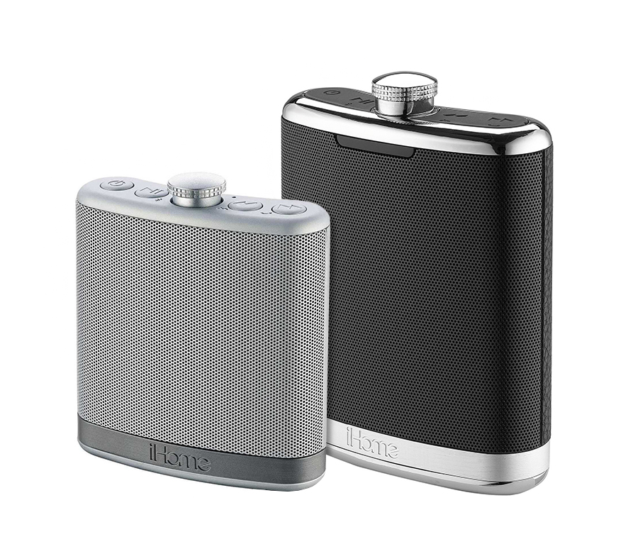 If he doesn't drink at all - Flask Shaped Bluetooth Stereo Speaker