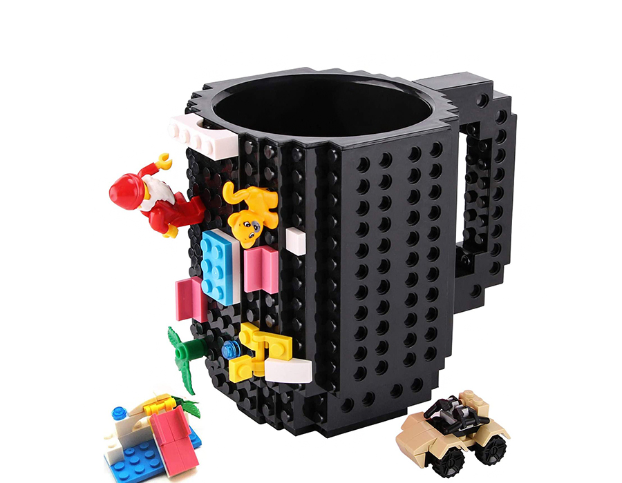 If he is a Big Child - Creative Mug with Lego DIY Building Blocks