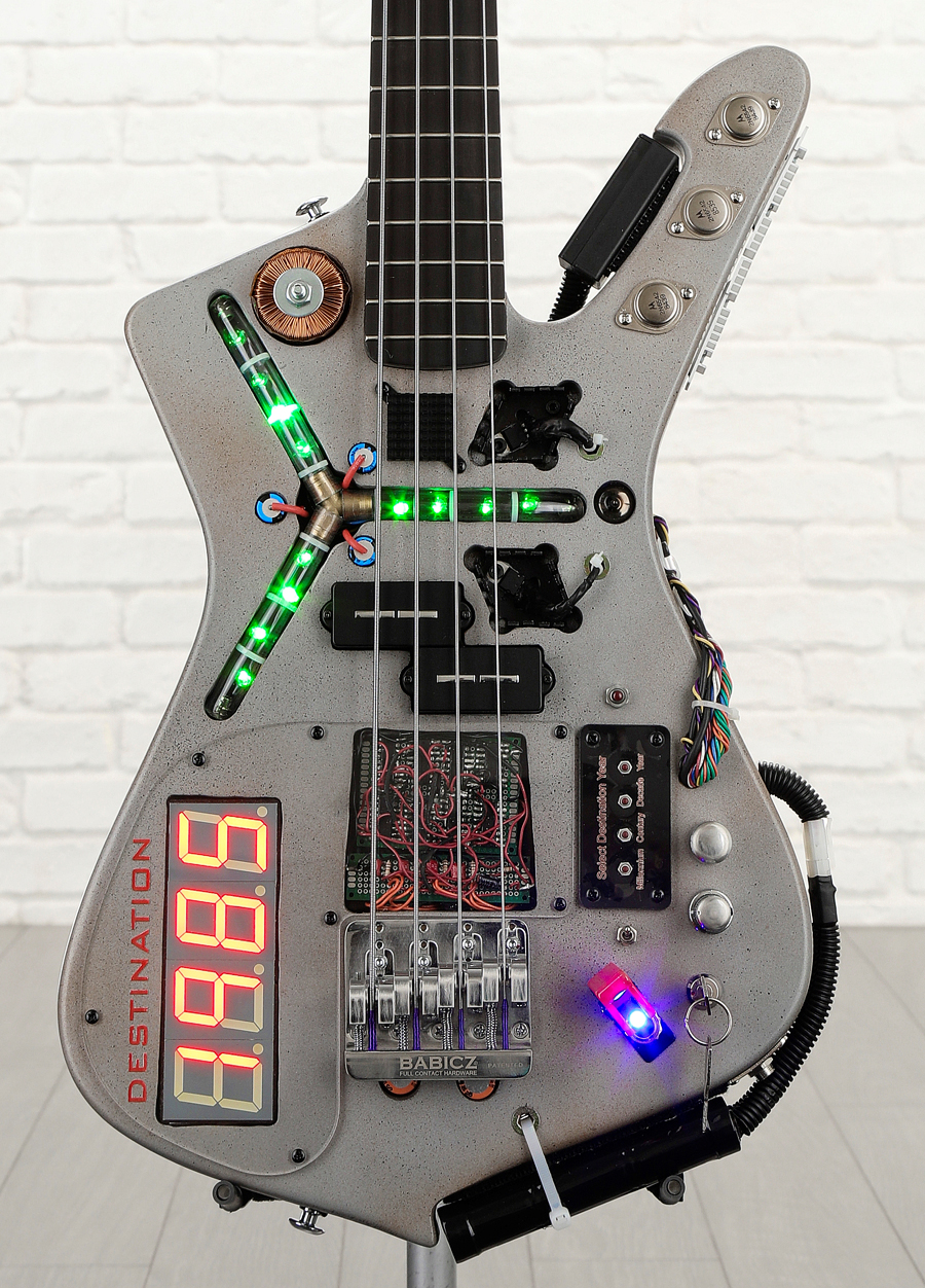 Unique Custom Build ‘Back to the Future’ Bass Guitar