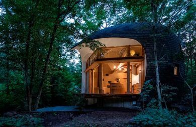 Tiny Shell House in Japanese Forest by Toni Mirari