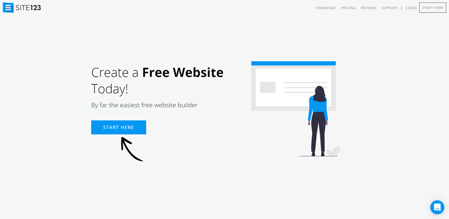 Site123 eCommerce website builder