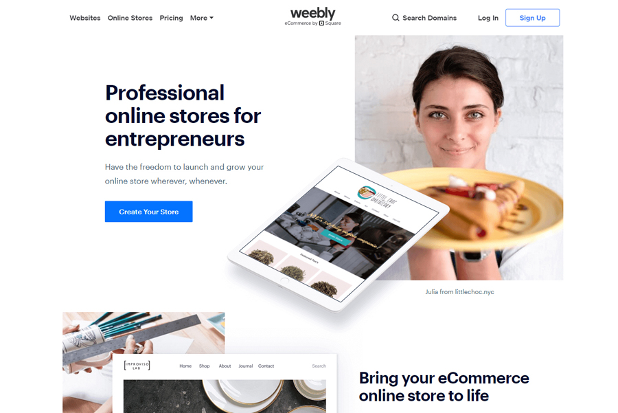 Weebly eCommerce website builder