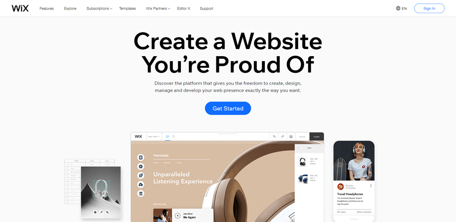 Wix eCommerce website builder