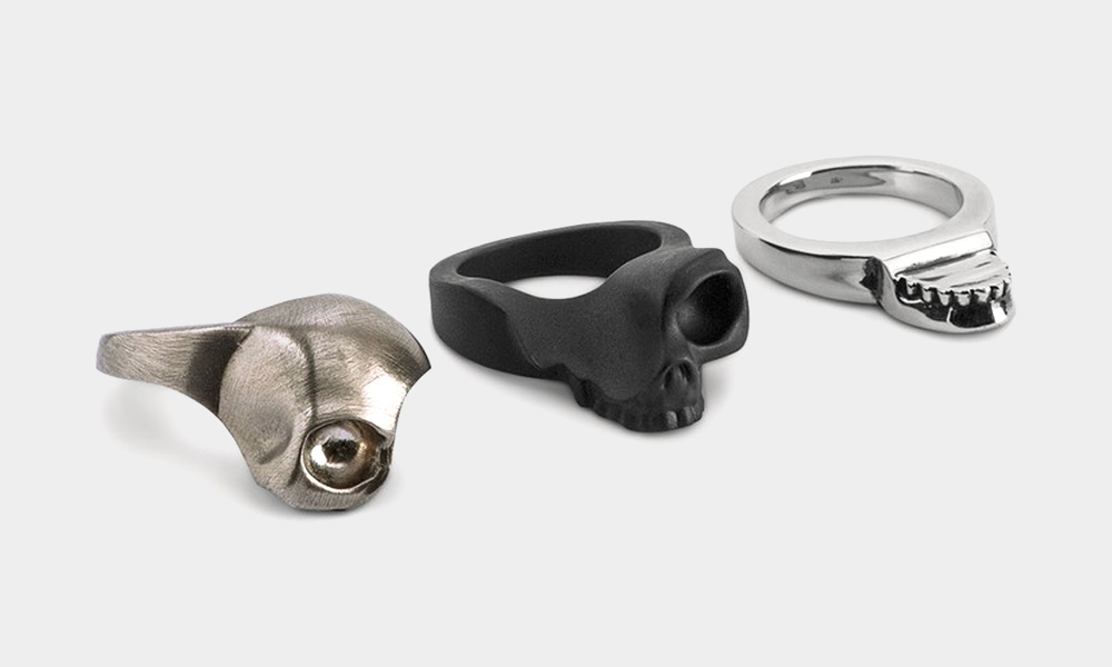 divided skull rings