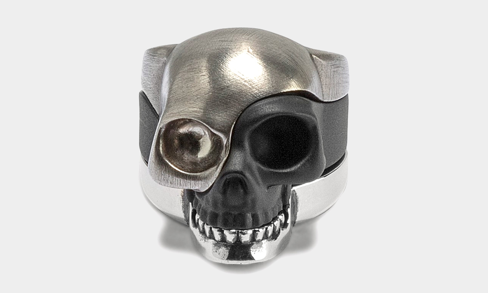  Alexander McQueen Divided Skull Ring