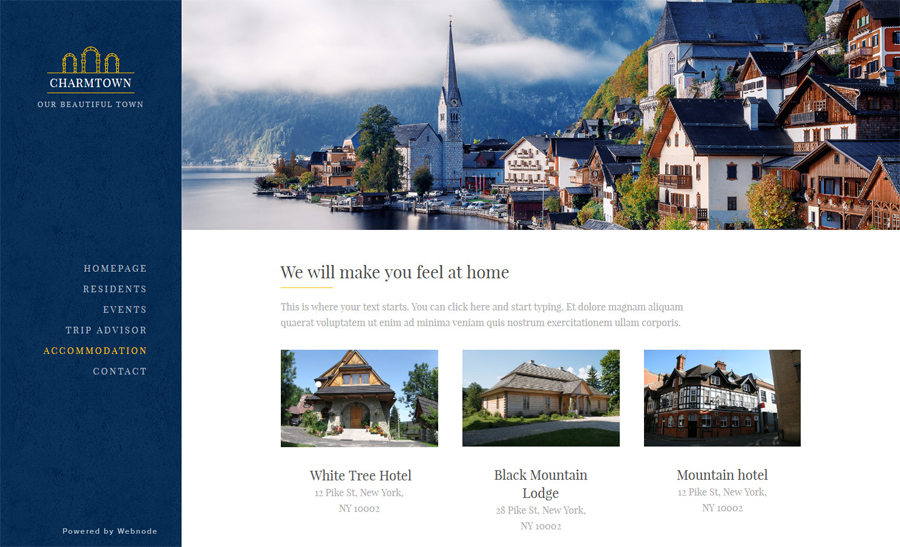 Free Town Website Template