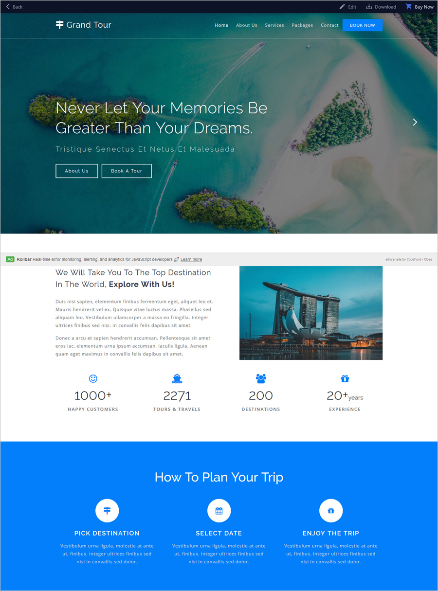 cara bikin website travel