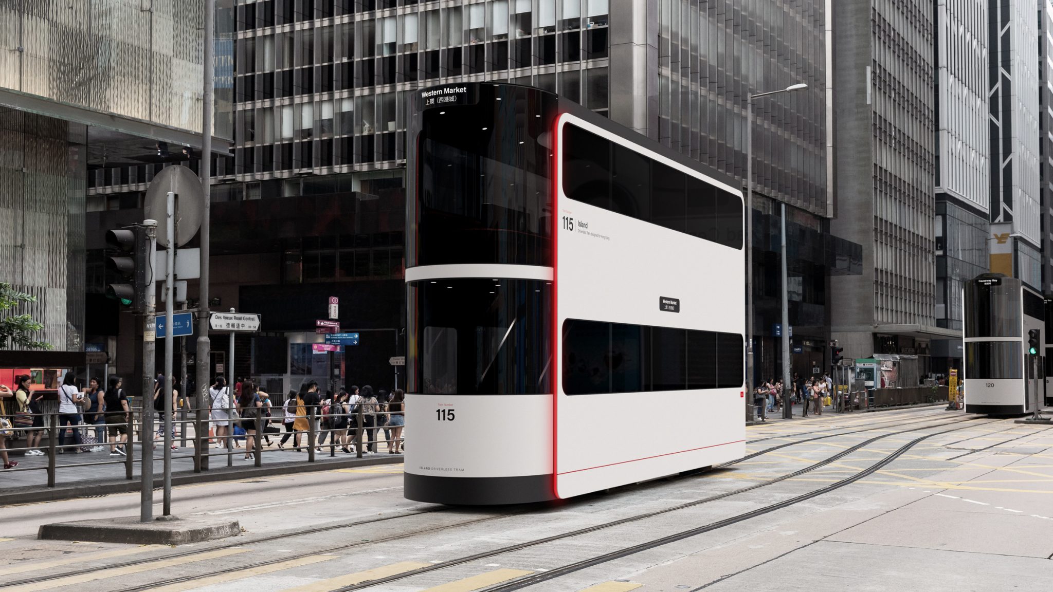 Driverless Tram Concept for Hong Kong by Ponti Design Studio