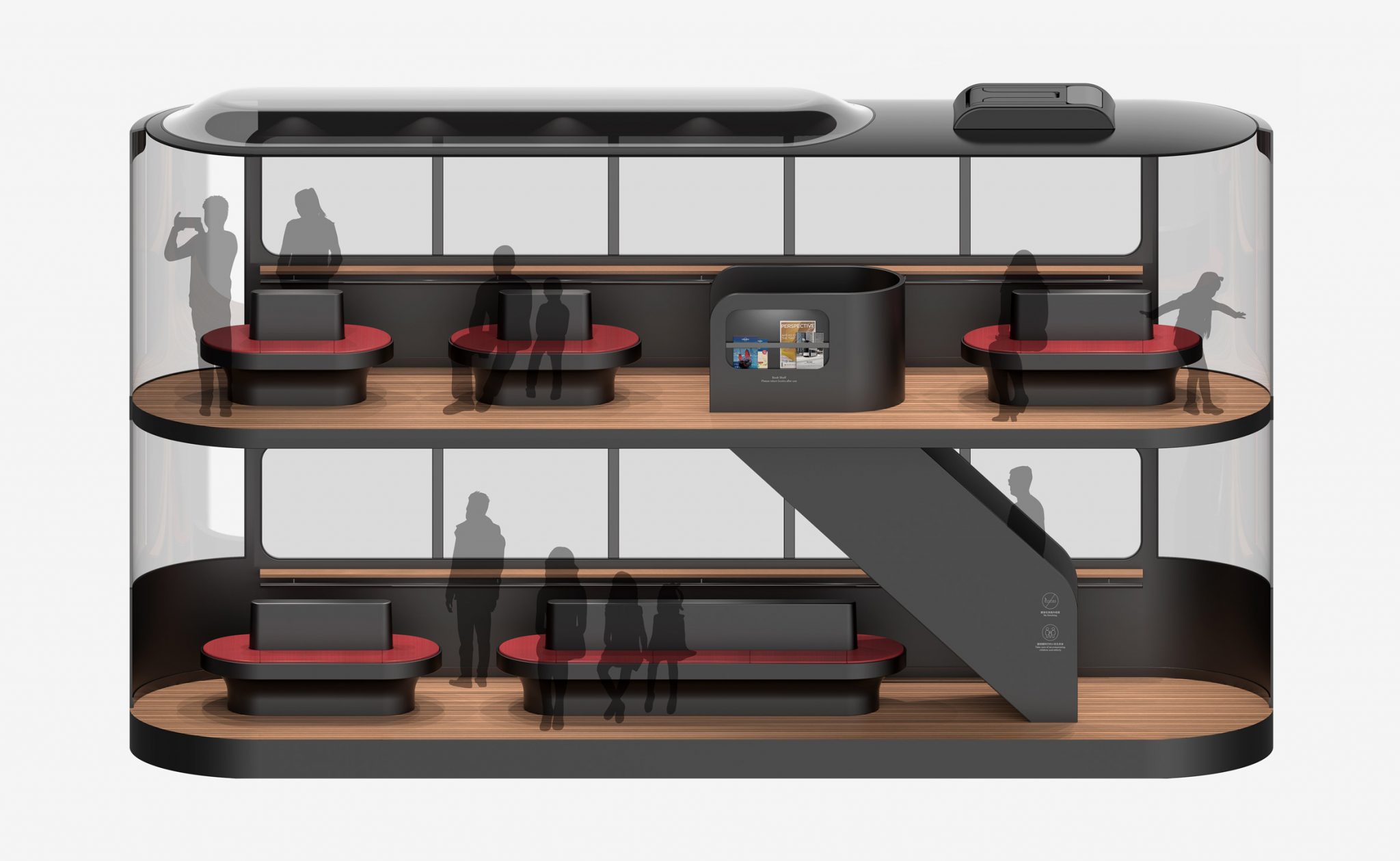 modern double-decker tram plan