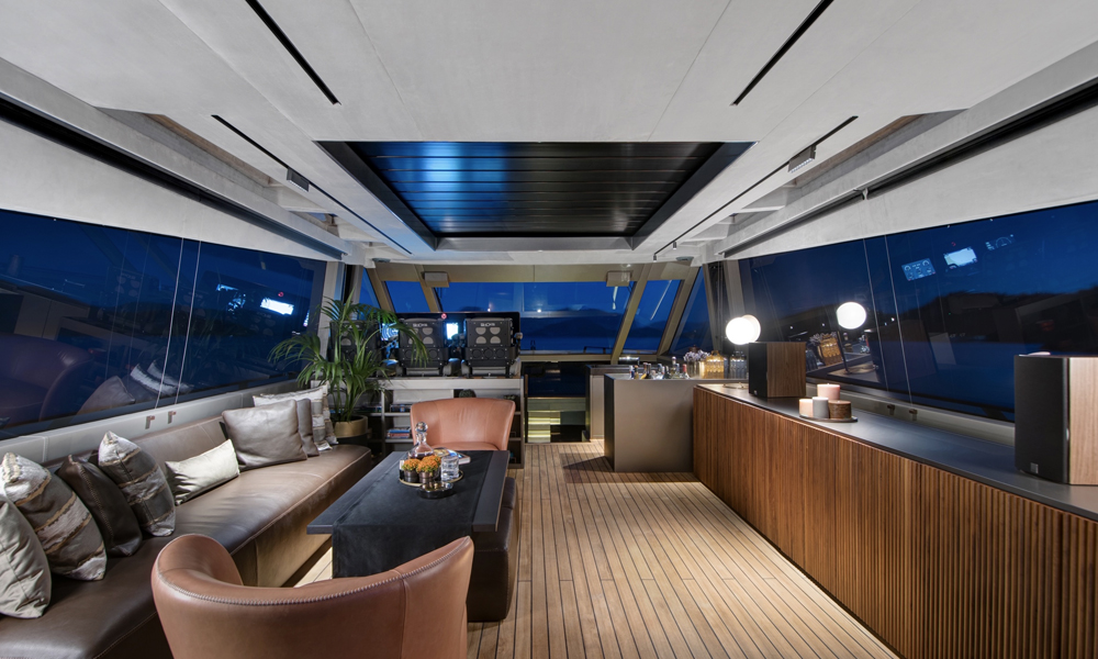 matt black bulletproof mazu 82 yacht