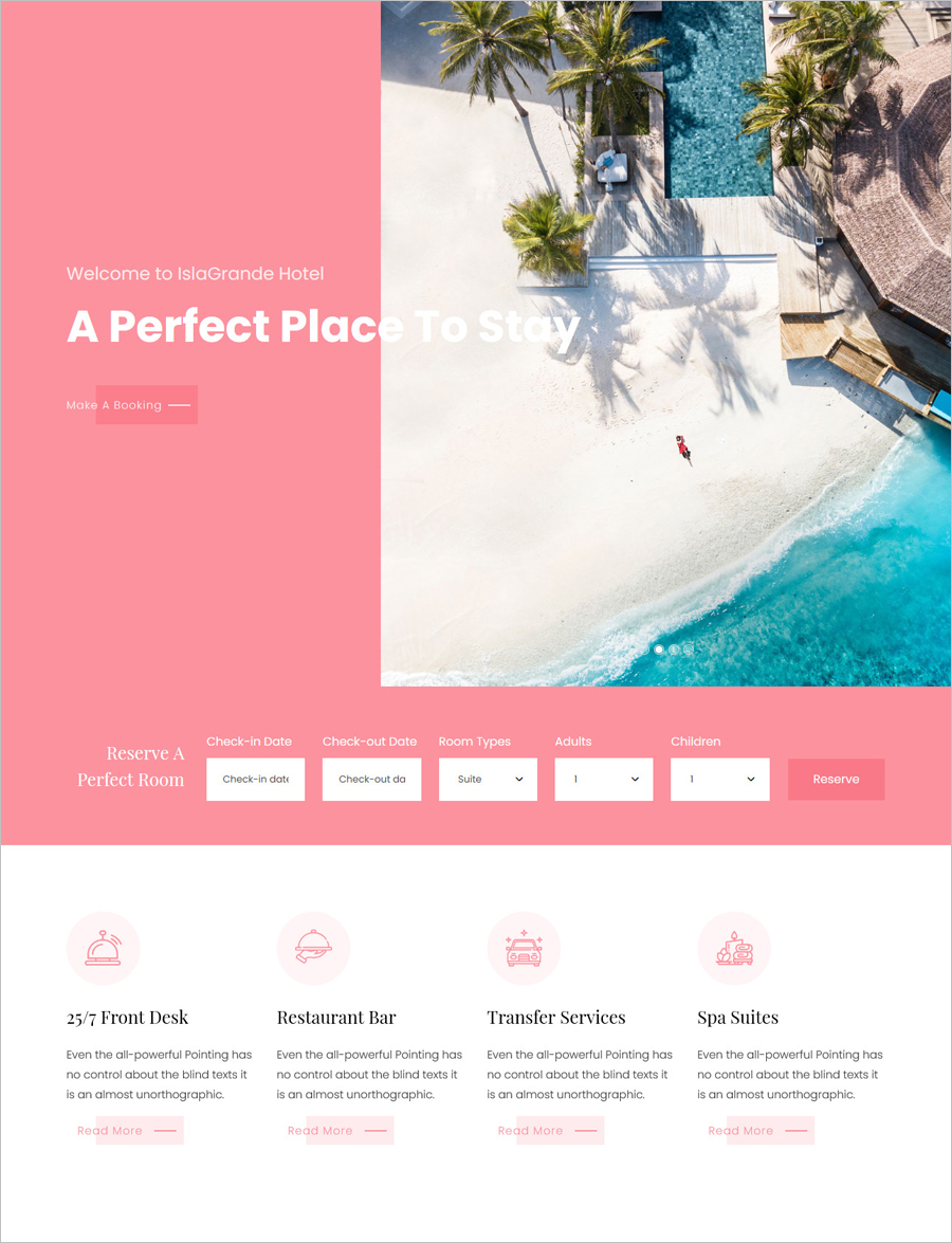 Free Responsive Hotel Website Template