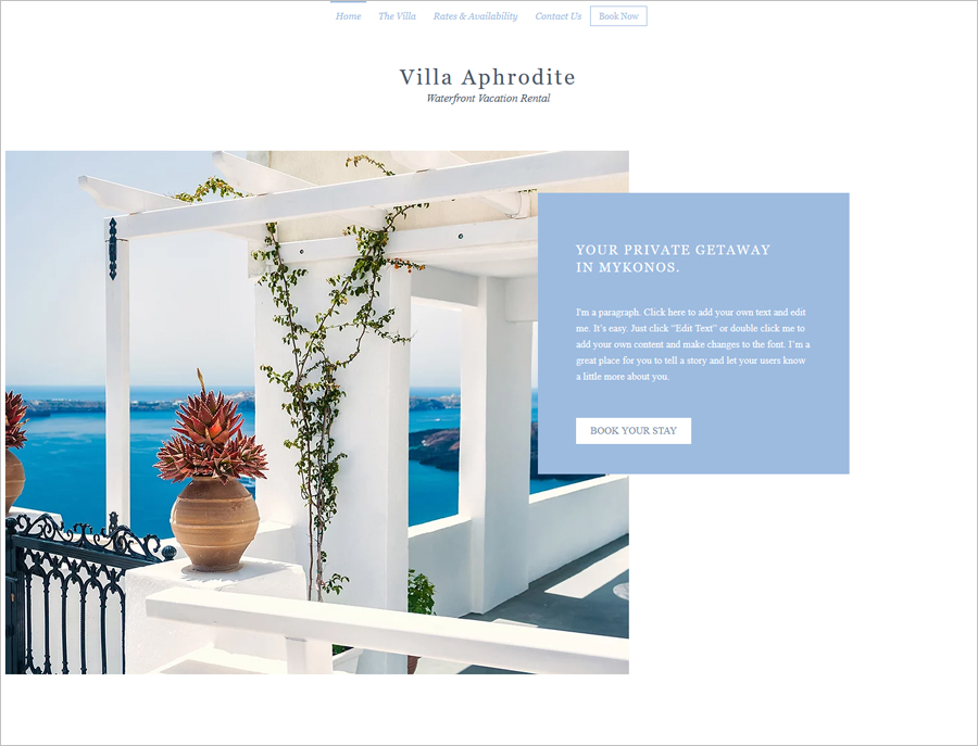 Free Tropical Villa Rental HTML5 Website Template