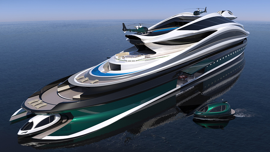 Unique Swan Shaped Mega Yacht Concept 'Avanguardia'