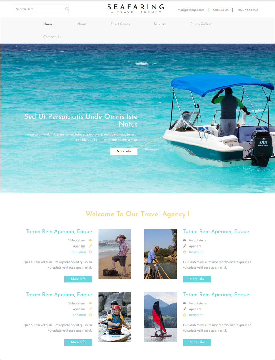 Free Seafaring Responsive Web Template