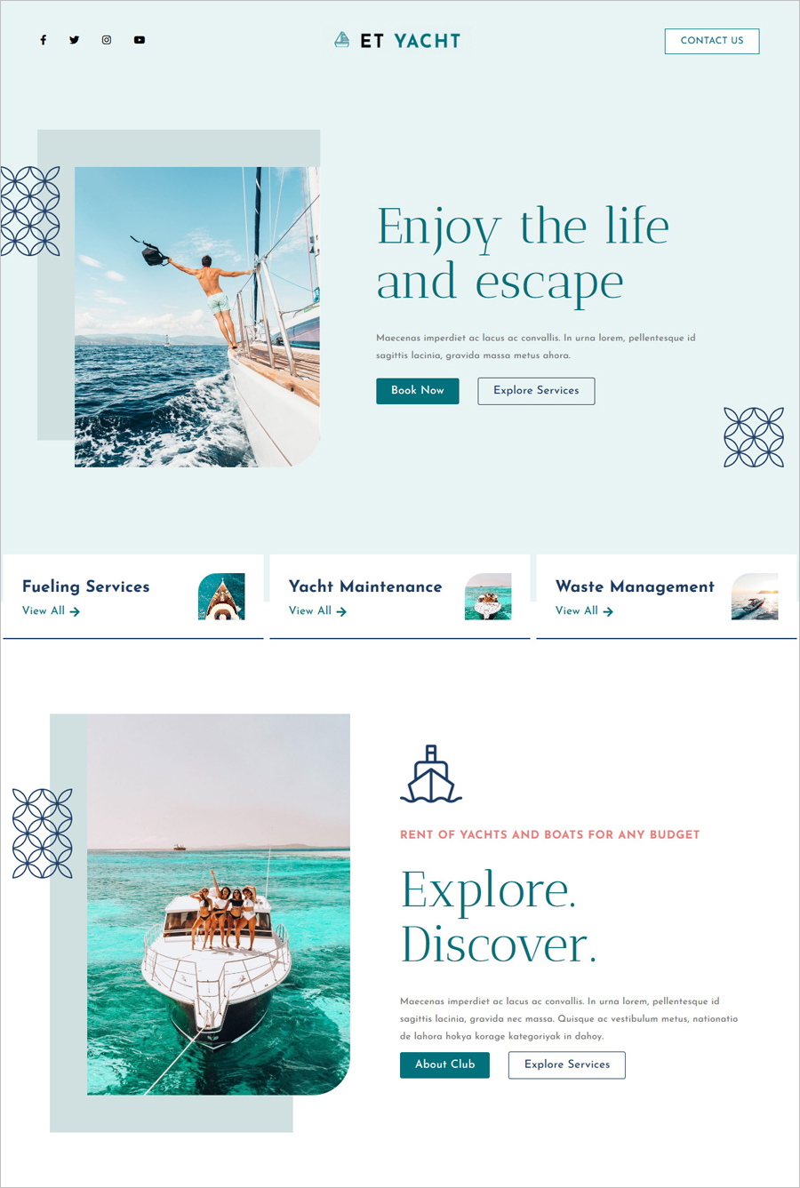 Free Responsive Sailing & Boating WordPress Theme