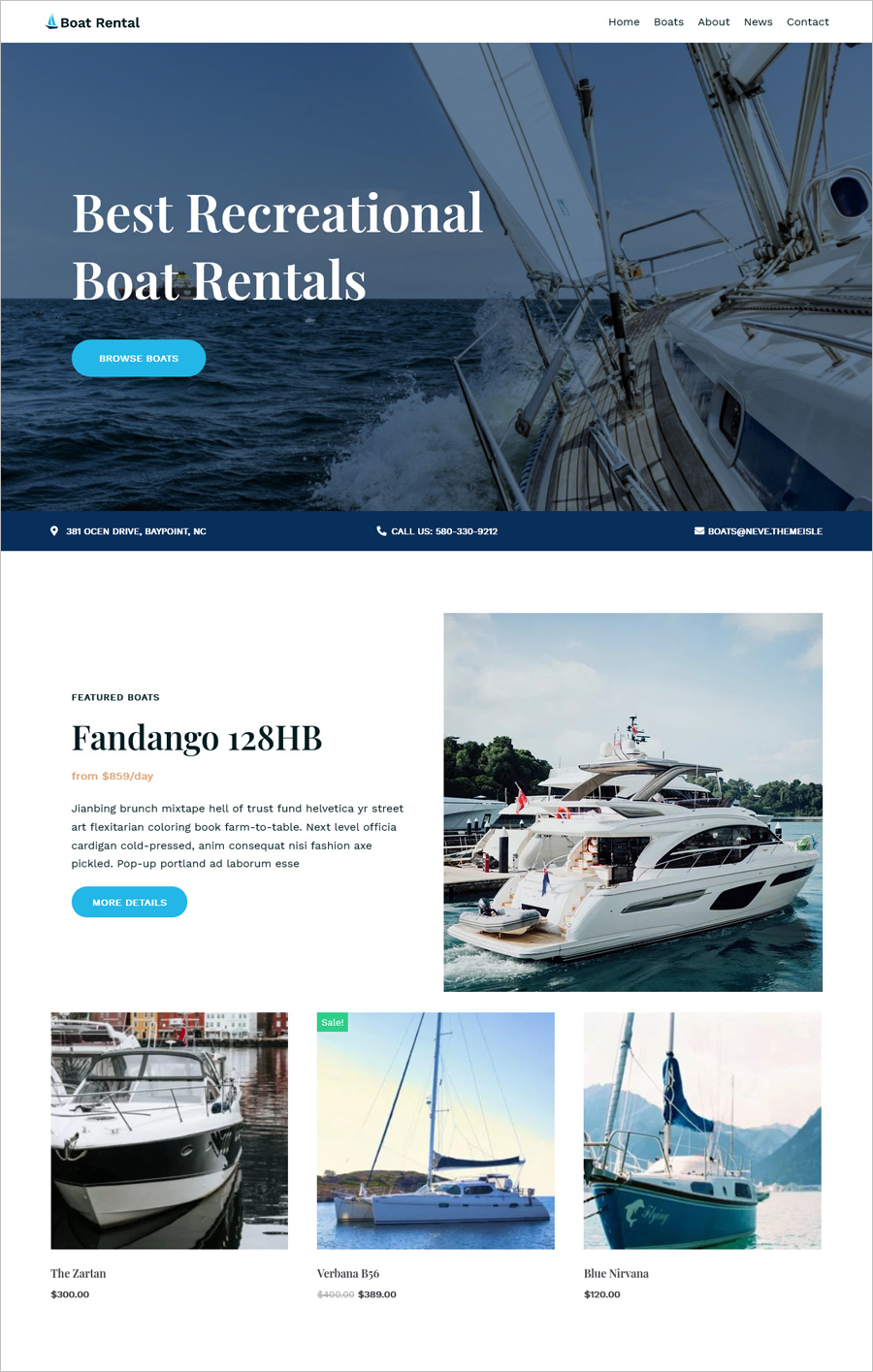 12 Best Free Yacht and Boat Website Templates and WordPress Themes