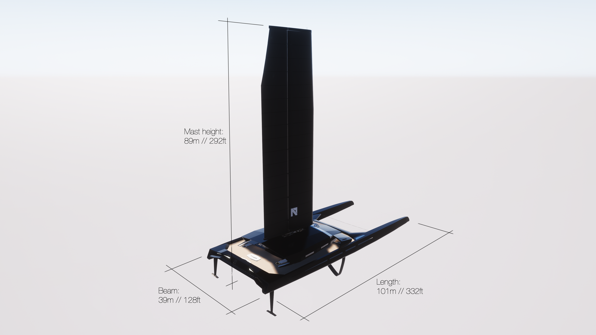 332 foot catamaran