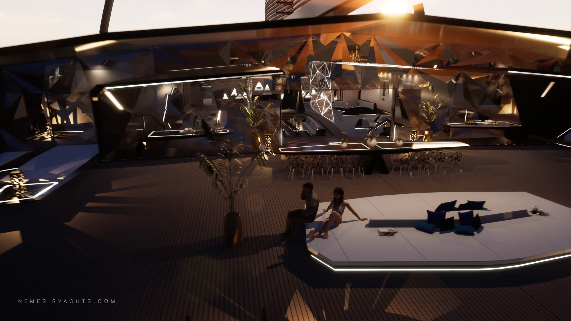 332 ft catamaran interior