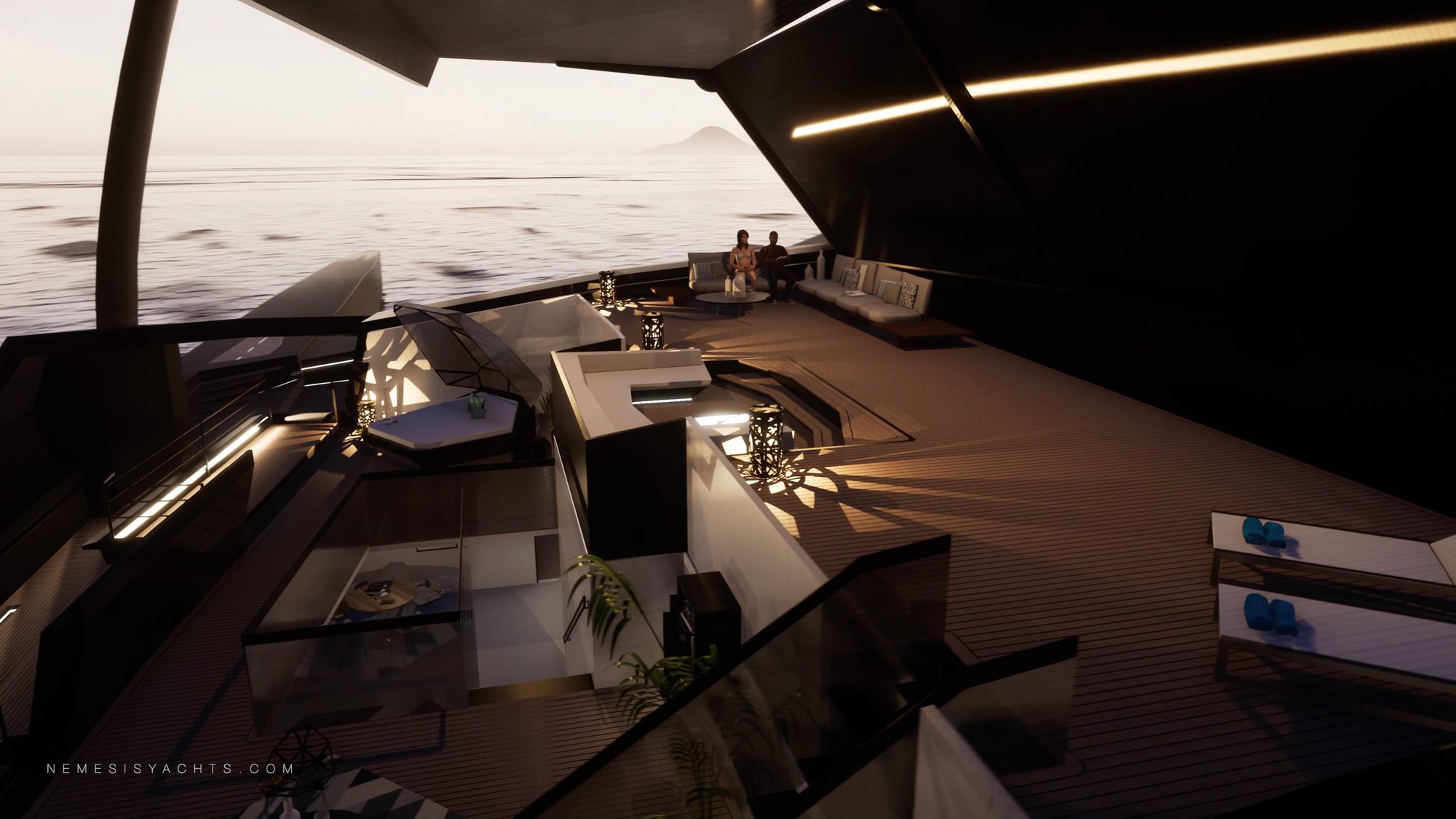 catamaran yacht interior