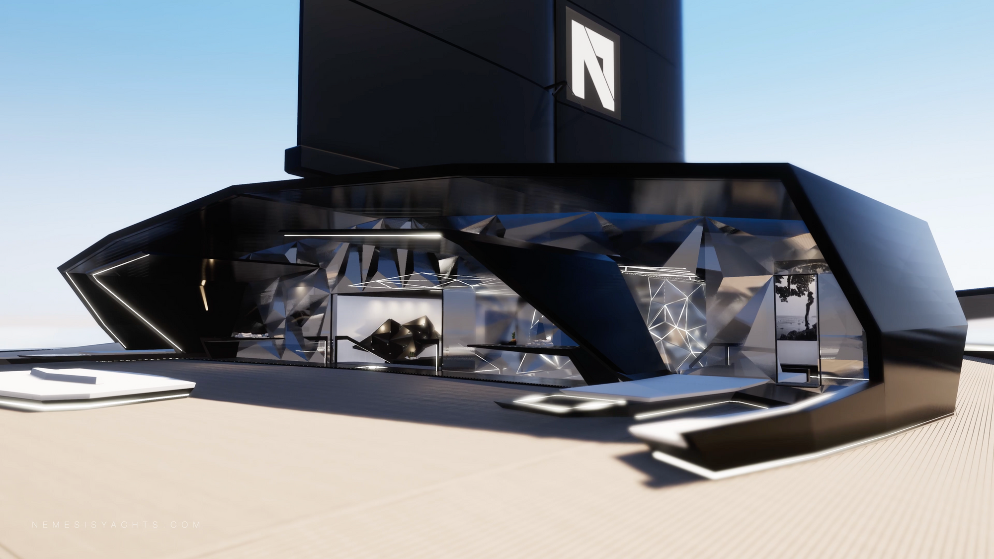 luxury catamaran interior