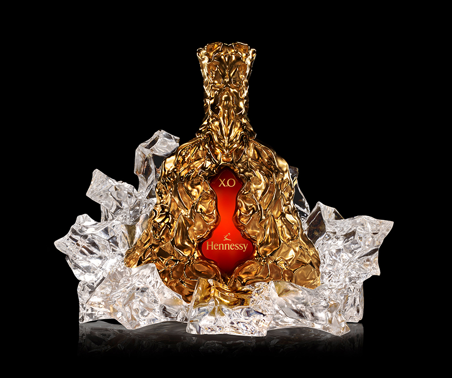 Limited Edition Gold Bottle for the 150th Anniversary of Hennessy's X.O Cognac