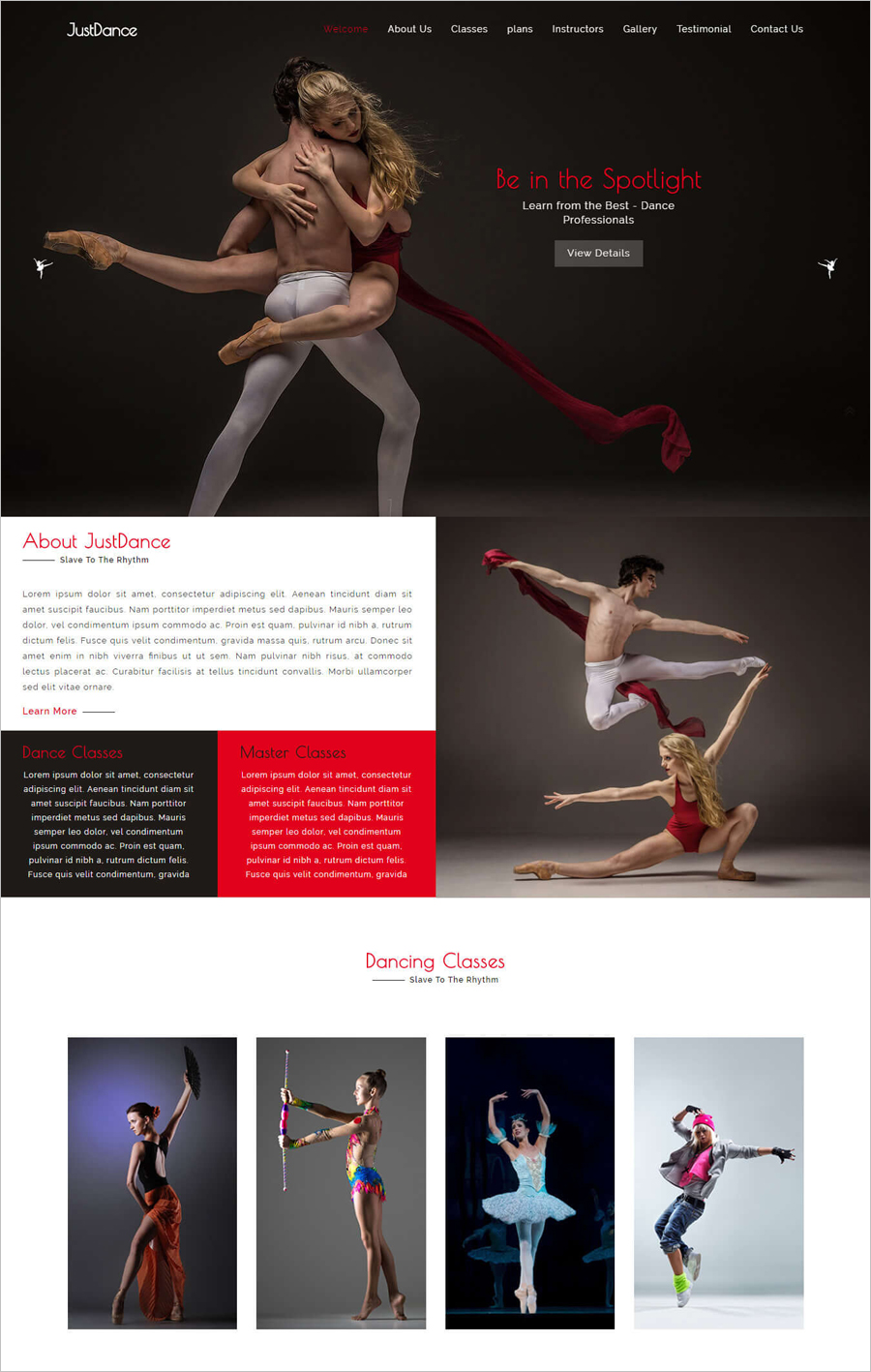 Dance Html Template Free Download